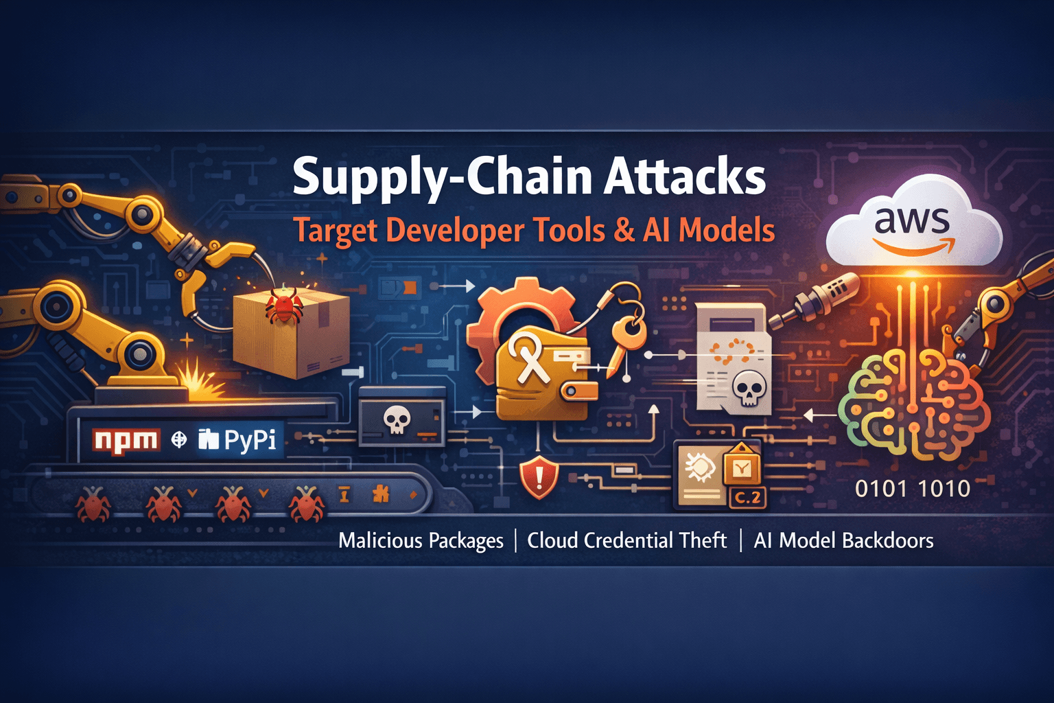 Supply-Chain Attacks Target Developer Tools and AI Models