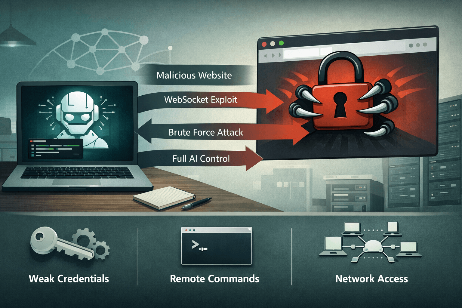 ClawJacked: How Malicious Sites Hijack Local AI Agents via WebSocket