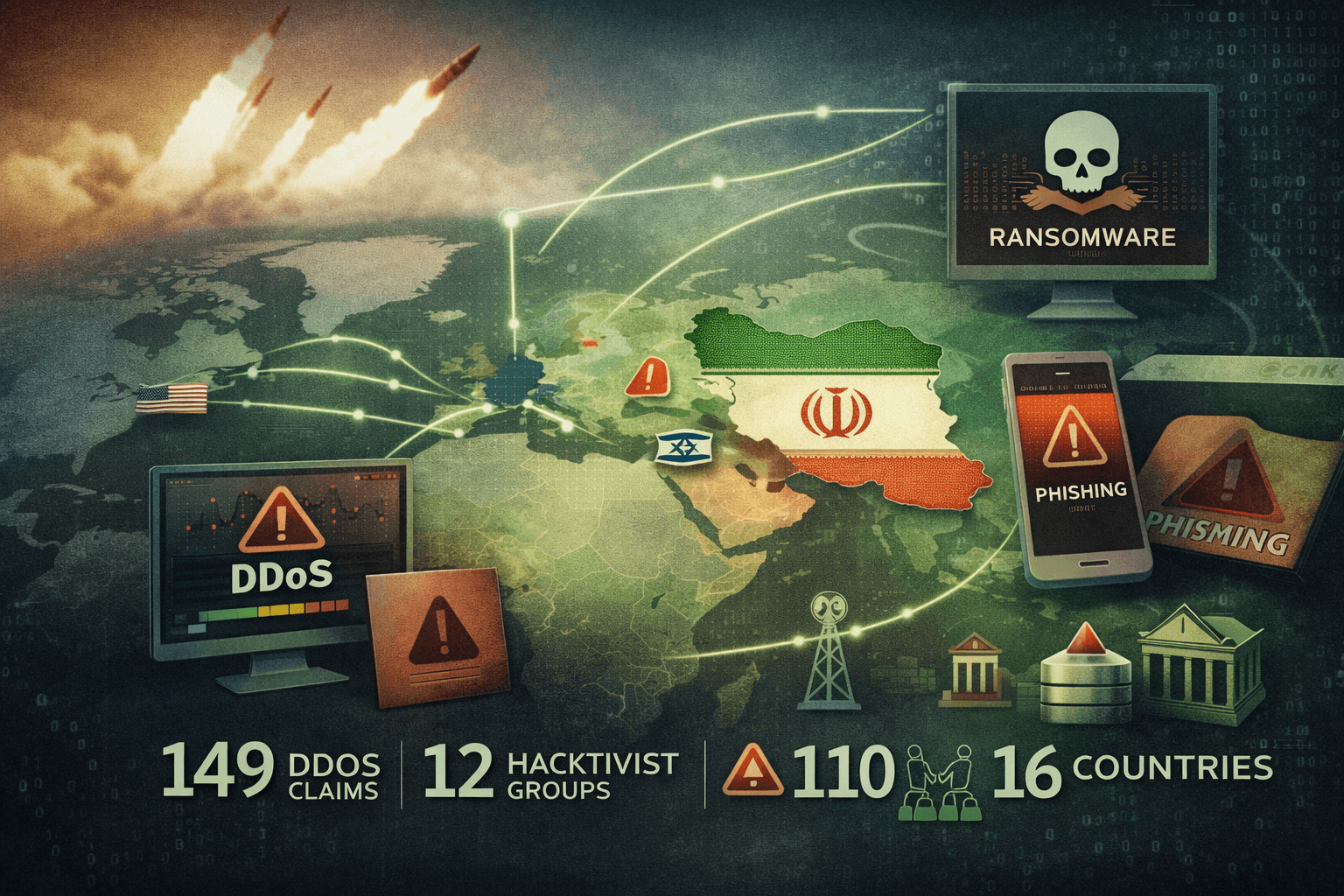 Geopolitical Cyberattacks Surge After U.S.-Israel Iran Strikes